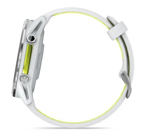 Смарт-годинник Garmin Forerunner 970 Whitestone Titanium with Whitestone/Translucent Amp Yellow Silicone with Silver Buckle (010-02969-61)