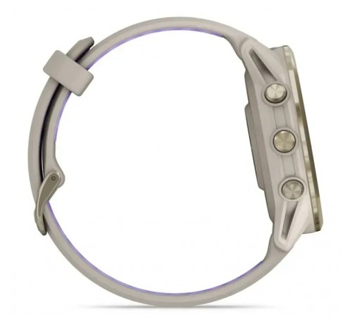 Смарт-годинник Garmin Forerunner 970 French Gray Soft Gold Titanium with French Gray/Translucent Indigo Silicone with Soft Gold Buckle (010-02969-62)