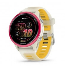 Смарт-годинник Garmin Forerunner 570 42mm Raspberry with Mango/Translucent Bone with Silver Buckle (010-02970-42)