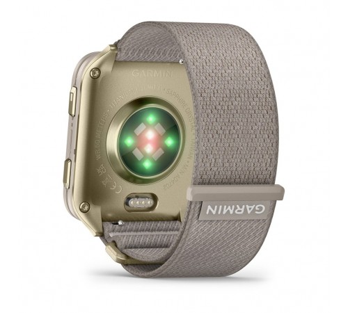 Смарт-годинник Garmin Venu X1 Soft Gold Titanium with French Grey Nylon (010-02980-33)