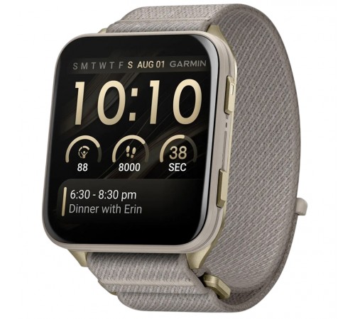 Смарт-годинник Garmin Venu X1 Soft Gold Titanium with French Grey Nylon (010-02980-33)