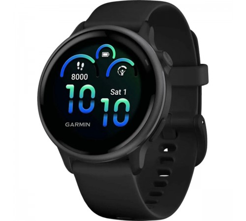 Смарт-годинник Garmin Vivoactive 6 Slate with Black Silicone Band (010-02985-40)