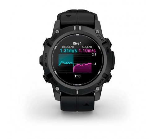 Смарт-годинник Garmin Descent G2 Black with Black Silicone (010-02986-13)