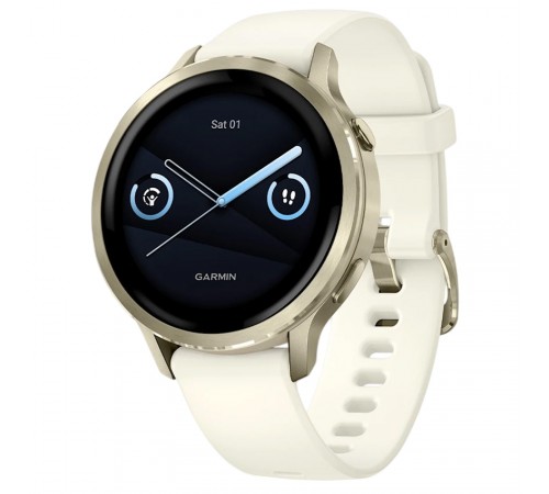 Смарт-годинник Garmin Venu 4 41mm Lunar Gold with Bone Silicone Band (010-03013-00)