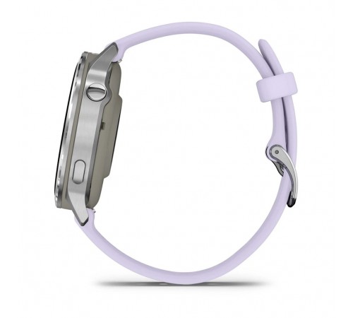 Смарт-годинник Garmin Venu 4 41mm Silver Bezel with Periwinkle Silicone Band (010-03013-01)