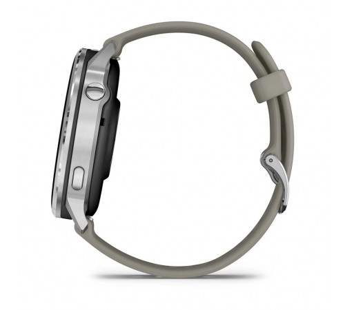 Смарт-годинник Garmin Venu 4 45mm Silver Bezel with Silver Gray Silicone Band (010-03014-01)