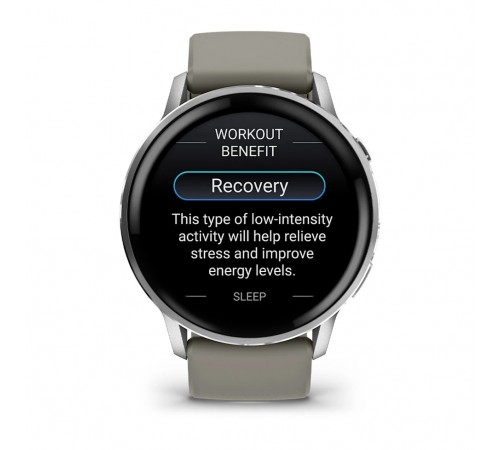 Смарт-годинник Garmin Venu 4 45mm Silver Bezel with Silver Gray Silicone Band (010-03014-01)