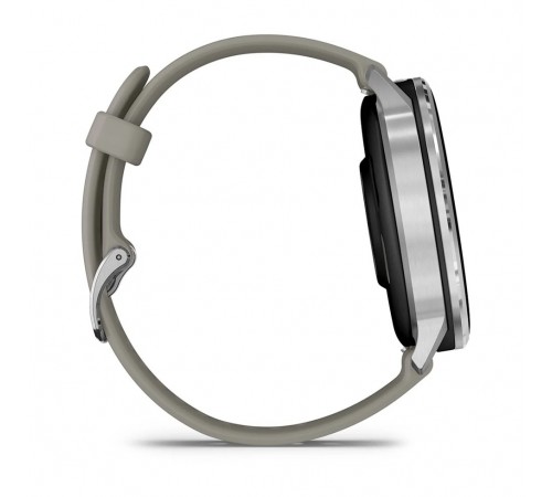Смарт-годинник Garmin Venu 4 45mm Silver Bezel with Silver Gray Silicone Band (010-03014-01)