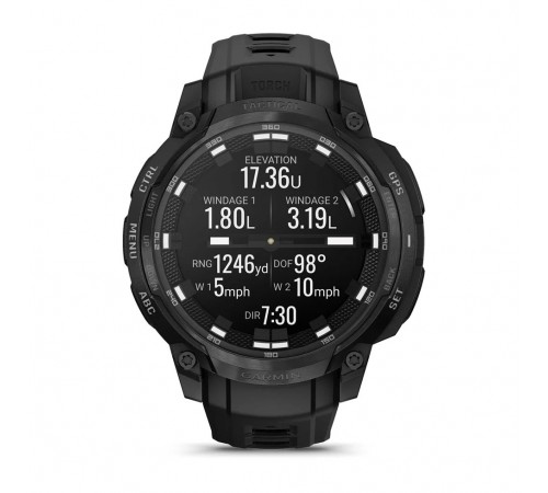 Смарт-годинник Garmin Instinct Crossover AMOLED Tactical Black with Black Silicone (010-03398-42)