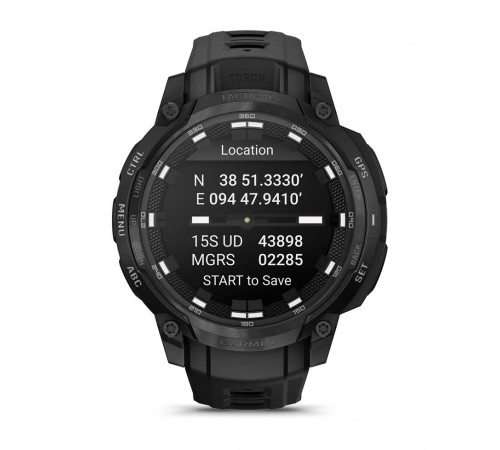 Смарт-годинник Garmin Instinct Crossover AMOLED Tactical Black with Black Silicone (010-03398-42)