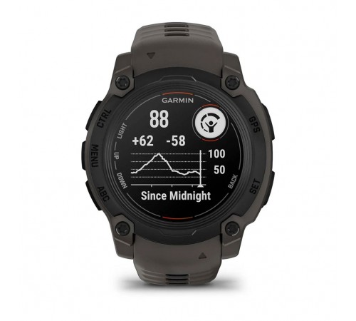 Смарт-годинник Garmin Instinct Crossover AMOLED Tactical Black with Black Silicone (010-03398-42)