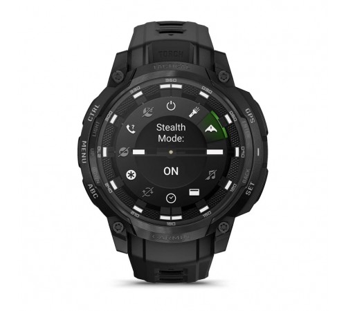 Смарт-годинник Garmin Instinct Crossover AMOLED Tactical Black with Black Silicone (010-03398-42)