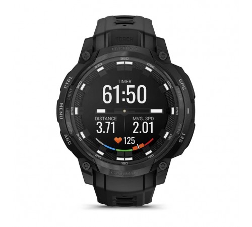 Смарт-годинник Garmin Instinct Crossover AMOLED Tactical Black with Black Silicone (010-03398-42)