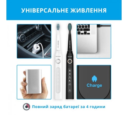 Набір зубних щіток Pecham Black and White Travel Set PC-084 (0290119010100)