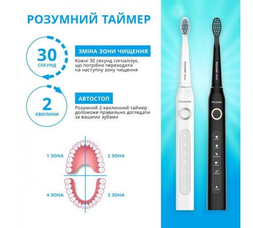 Набір зубних щіток Pecham Black and White Travel Set PC-084 (0290119010100)