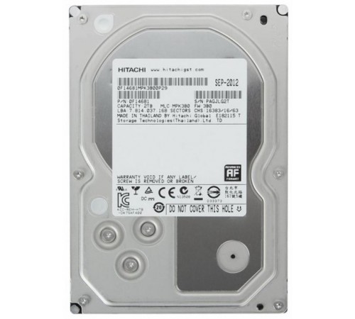 Накопичувач HDD SATA 2.0TB Hitachi (HGST) Ultrastar 7K4000 7200rpm 64MB (HUS724020ALA640/0F14690) Refurbished