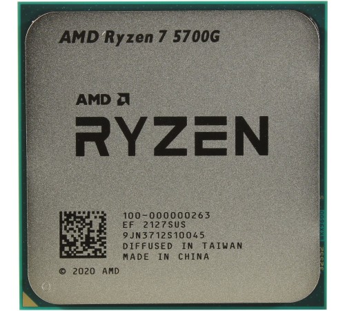 Процесор AMD Ryzen 7 5700G (3.8GHz 16MB 65W AM4) Tray (100-000000263)