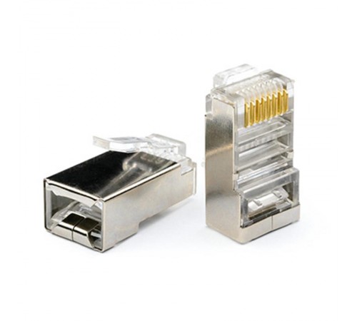 Конектор RJ45 Atcom (10698) екран 100 шт/уп Конектор RJ45 Atcom (10698) екран 100 шт/уп