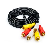 Кабель Atcom 3хRCA - 3хRCA (M/M), 5 м, Black (10713) пакет