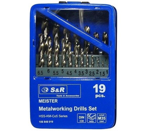 Набір свердл S&R Meister 1-10 мм (108849019) Набір свердл S&R Meister 1-10 мм (108849019)