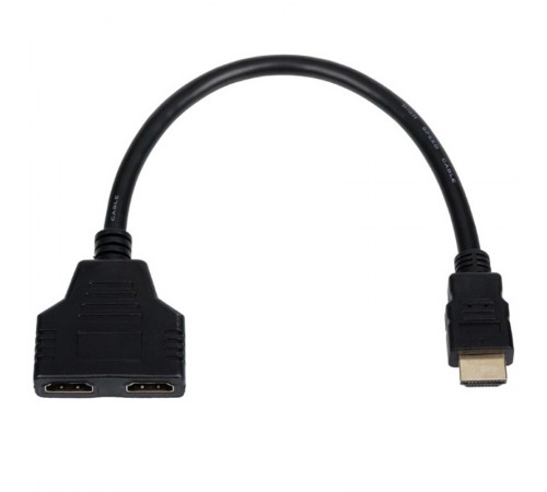 Кабель-розгалужувач Atcom HDMI - 2хHDMI (M/F), 0.1 м, Black (10901) Кабель-розгалужувач Atcom HDMI - 2хHDMI (M/F), 0.1 м, Black (10901)