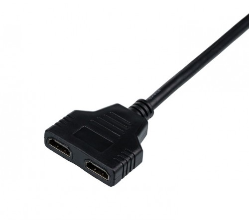 Кабель-розгалужувач Atcom HDMI - 2хHDMI (M/F), 0.1 м, Black (10901) Кабель-розгалужувач Atcom HDMI - 2хHDMI (M/F), 0.1 м, Black (10901)