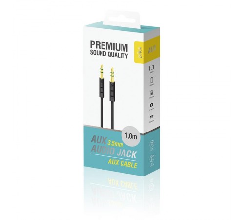 Аудіо-кабель Piko CB-AB11 3.5 мм - 3.5 мм (M/M), 1 м, Black (1283126489150)