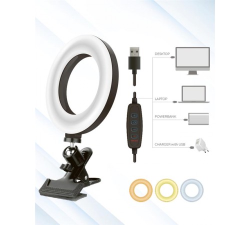 Кільцева USB LED-лампа ACCLAB AL-LR050 (1283126511578)