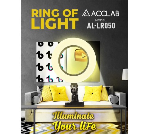 Кільцева USB LED-лампа ACCLAB AL-LR050 (1283126511578)