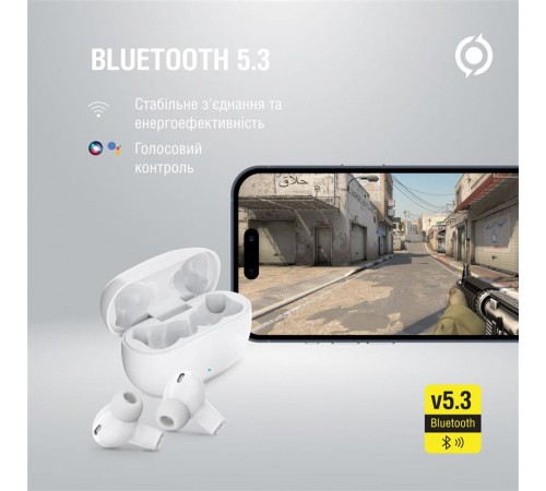 Bluetooth-гарнiтура Piko TWS-HalfMoon White (1283126583391)