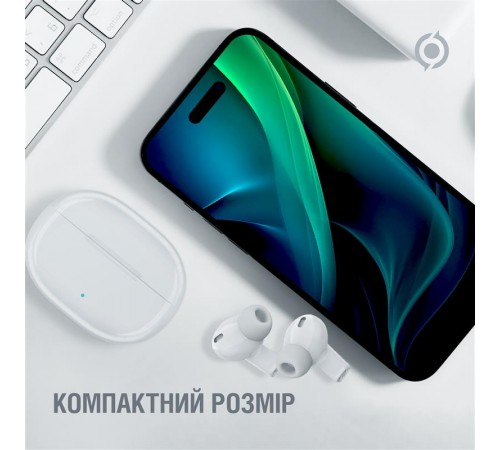 Bluetooth-гарнiтура Piko TWS-HalfMoon White (1283126583391)