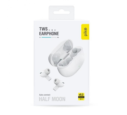 Bluetooth-гарнiтура Piko TWS-HalfMoon White (1283126583391)