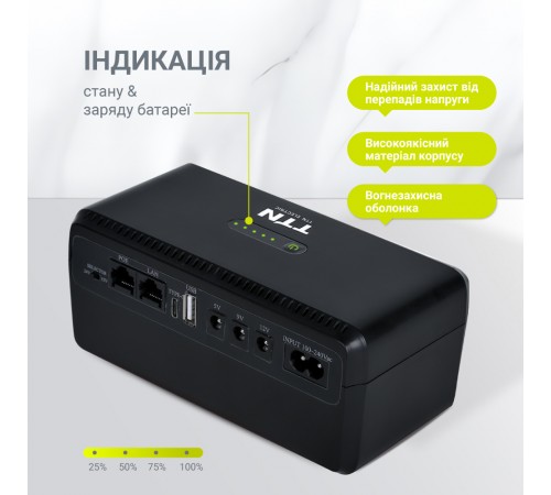 Джерело безперебійного живлення TTN DCL-36W 36W PoE