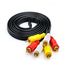 Кабель Atcom 3хRCA - 3хRCA (M/M), 7.5 м, Black (13275) пакет