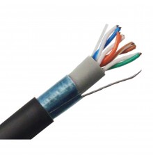Кабель вита пара Atcom (13426) Premium FTP cat5e, 4х2х0,5мм, мідь, для зовнішніх робіт PVC+PVE, 305м