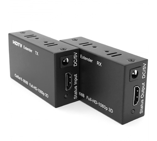 Подовжувач Atcom HDMI - RJ-45 (F/F), до 120 м, Black (14157)