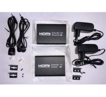 Подовжувач Atcom HDMI - RJ-45 (F/F), до 120 м, Black (14157)