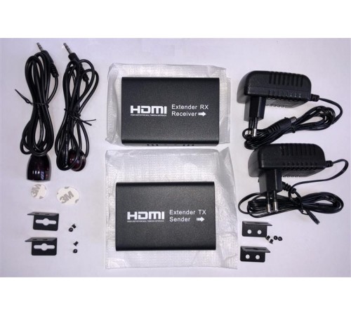 Подовжувач Atcom HDMI - RJ-45 (F/F), до 120 м, Black (14157)