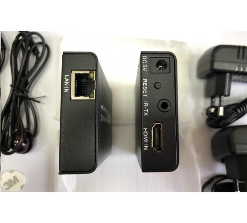 Подовжувач Atcom HDMI - RJ-45 (F/F), до 120 м, Black (14157)