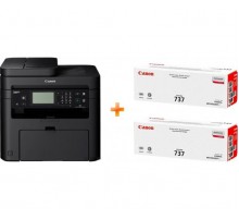 Багатофункційний пристрій А4 ч/б Canon i-SENSYS MF237w з Wi-Fi (1418C161AA) + 2 картриджа Canon 737