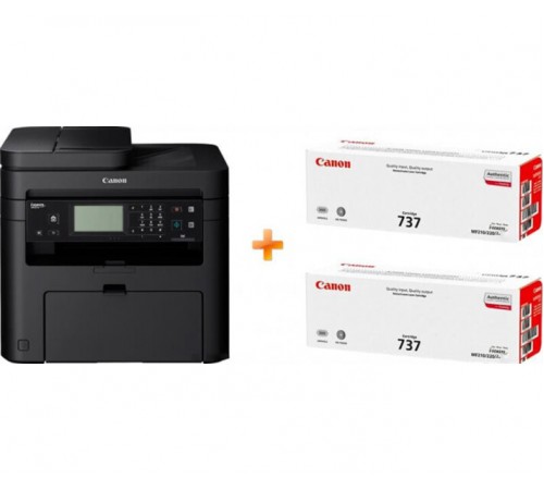 Багатофункційний пристрій А4 ч/б Canon i-SENSYS MF237w з Wi-Fi (1418C161AA) + 2 картриджа Canon 737 Багатофункційний пристрій А4 ч/б Canon i-SENSYS MF237w з Wi-Fi (1418C161AA) + 2 картриджа Canon 737