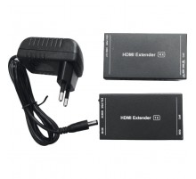 Подовжувач Atcom HDMI - RJ-45 (F/F), до 60 м, Black (14371)