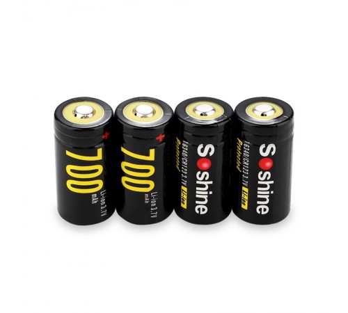 Акумулятор Soshine Protected CR123A/16340 3.7V 700mAh 1шт Акумулятор Soshine Protected CR123A/16340 3.7V 700mAh 1шт