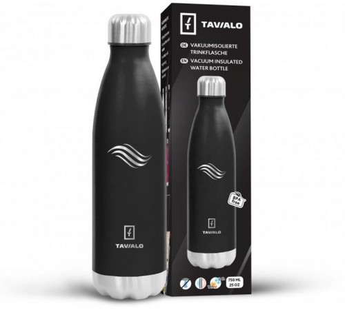 Термопляшка Tavialo 750 мл чорна (191750101)