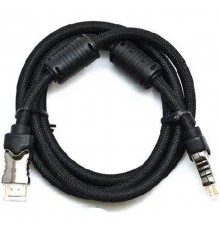Кабель Gresso H3003 HDMI - HDMI (M/M), 2 фериту, обплетення, 1.8м, круглий (2000700002104)