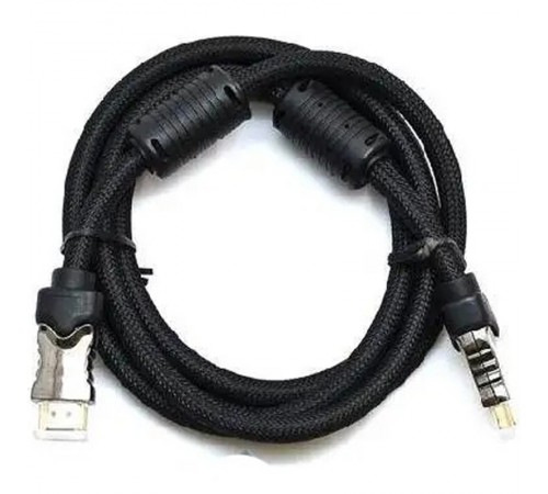 Кабель Gresso H3003 HDMI - HDMI (M/M), 2 фериту, обплетення, 1.8м, круглий (2000700002104)