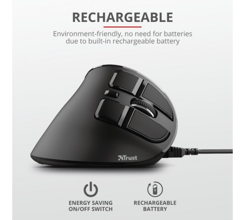 Миша бездротова Trust Voxx Rechargeable Ergonomic Black (23731)