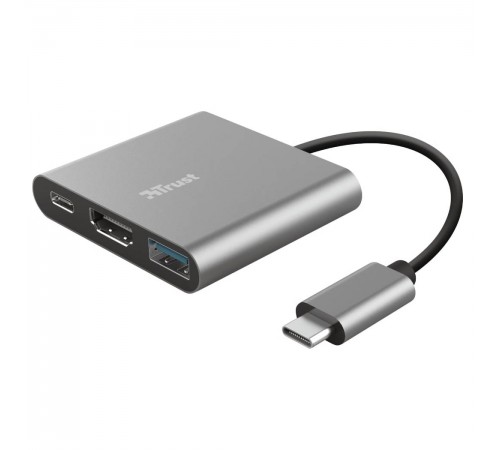 USB-хаб Trust Dalyx Aluminium USB Type-C 3-в-1 (23772)