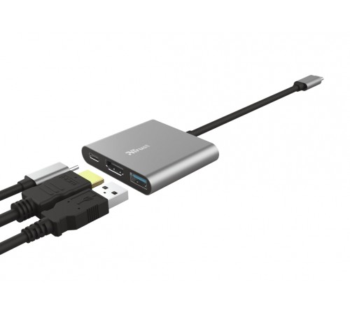 USB-хаб Trust Dalyx Aluminium USB Type-C 3-в-1 (23772)