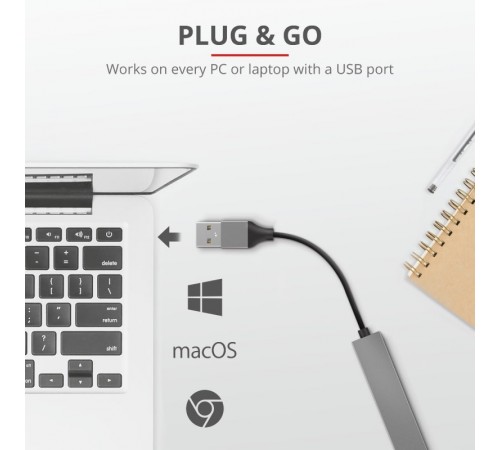 USB-хаб Trust Halyx Aluminium 4 ports (23786)